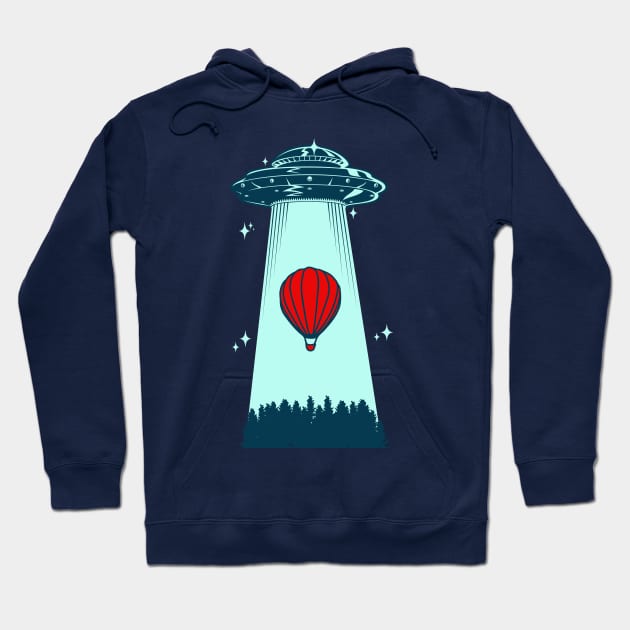 UFO Red spy balloons Hoodie by Polynesian Vibes